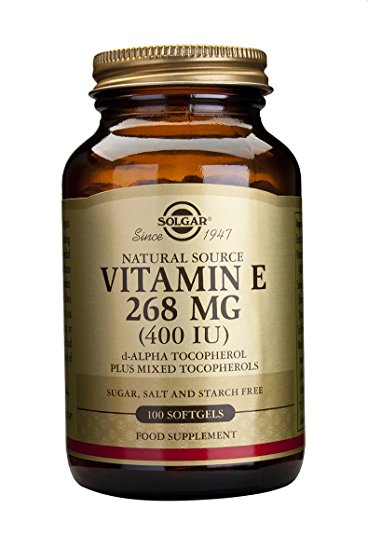 Solgar Vitamin E 400 IU Mixed Softgels D-Alpha Tocopherol and Mixed Tocopherols, 100 Count