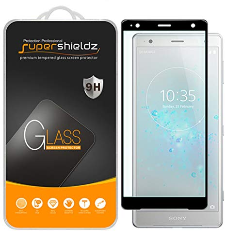 Supershieldz for Sony Xperia XZ2 Compact Tempered Glass Screen Protector, [Full Screen Coverage][3D Curved Glass] Anti-Scratch, Bubble Free, Lifetime Replacement Warranty (Black)