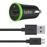 Belkin Car Charger with 4-Foot Micro USB ChargeSync Cable 21 AMP  10 Watt Compatible with Amazon Fire Phone all Kindle and Kindle Fire Models