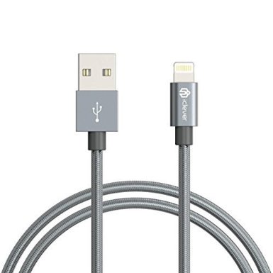 iClever 6ft Nylon Braided [Apple MFi Certified] 8-pin Lightning to USB Sync&Charge Cable