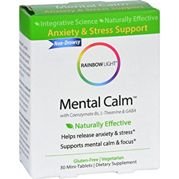 Rainbow Light Mental Calm - Stress and Anxiety Support - 30 Tablets