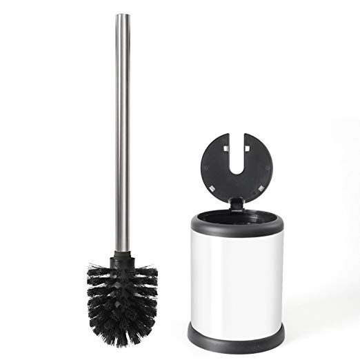 ToiletTree Products Deluxe Toilet Brush with Lid, White