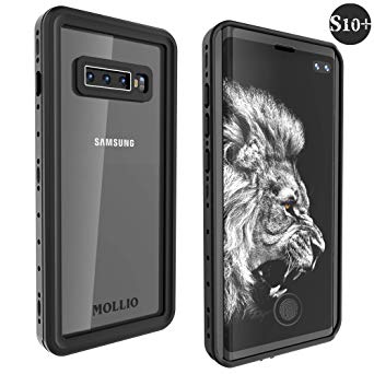 Galaxy S10 Plus Case - Waterproof Clear Phone Case for S10 Plus Heavy Duty Protection Compatible with Samsung Galaxy S10  Dustproof Snowproof Shockproof S10 Plus Case with Built in Screen Protector
