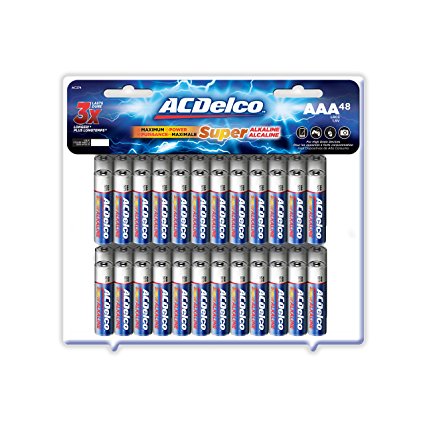 ACDelco AAA Super Alkaline Batteries, 48 Count