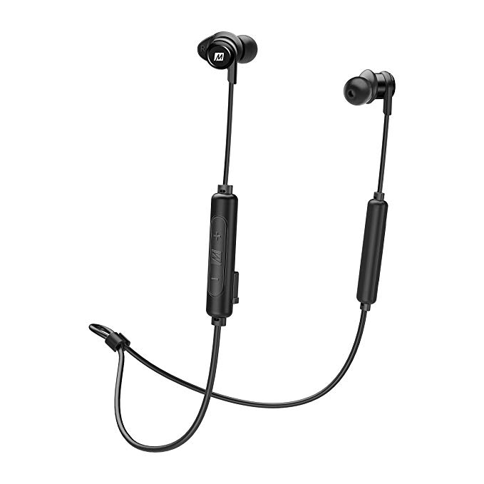 MEE audio M9B Bluetooth Wireless Sweatproof in-Ear Headphones with Headset (2019 Version with Bluetooth 5.0; 9 Hour Battery Life)