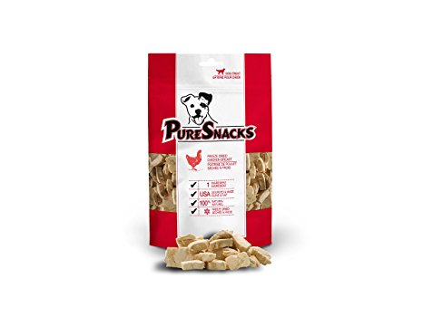 PureSnacks Chicken Breast Freeze-Dried Treats for Dogs, 4.94oz / 140g | Value Size