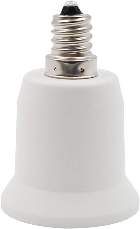 YiLighting - E12 Candelabra Screw to E26/E27 Standard Medium Edison Screw Base Socket Reducer Adapter Converter (E12 to E26/E27 Adapter) For LED CFL Lamp Light Bulb ONLY