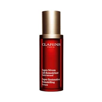 Clarins Super Restorative Remodelling Anti-Aging Serum For Mature Skin Weakened By Hormonal Changes | Replenishes, Illuminates and Helps Visibly Define Facial Contours, 1 Fl Oz (Pack of 1)