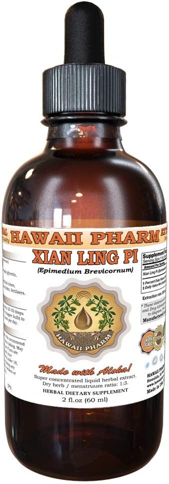 Xian Ling Pi, Epimedium (Epimedium Brevicornum) Tincture, Dried Herb Liquid Extract, Xian Ling Pi, Herbal Supplement 2 Oz