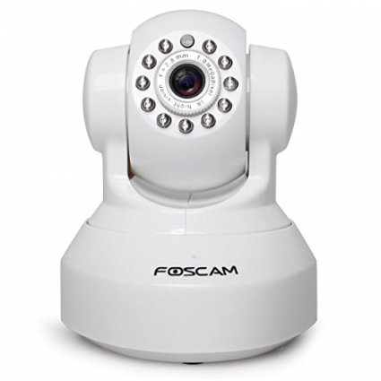 Foscam FI9816P Plug and Play 720P HD H.264 Wireless/Wired Pan/Tilt IP Camera, 26-Feet Night Vision and 70 Degree Viewing Angle (White)