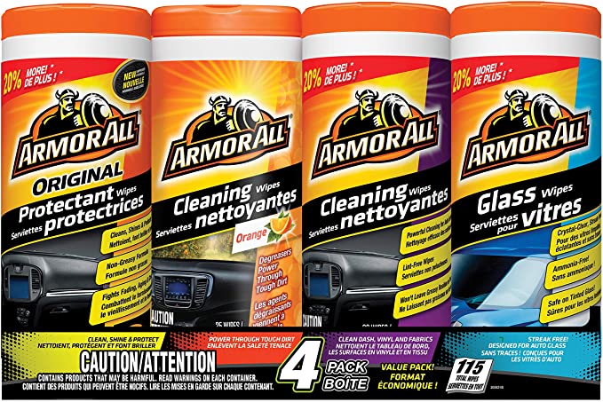 Armor All 10881 4-Pack Wipe Multipack, Total 115 wipes