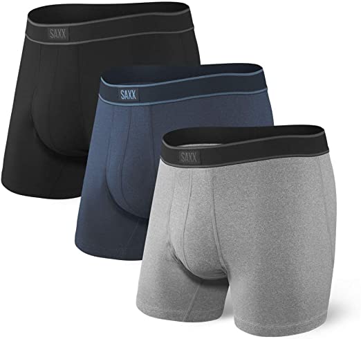 Saxx Underwear Men's Boxer Briefs - Daytripper Boxer Briefs with Built-in Ballpark Pouch Support – Pack of 3