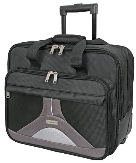 Geoffrey Beene Tech Rolling Business Case, Black/Gray Trim