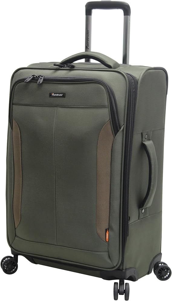Pathfinder Luggage PX-10 Large 28" Expandable Suitcase With Spinner Wheels (28in, Sage)