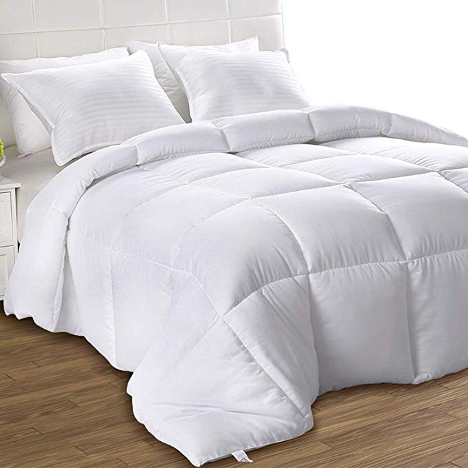 Utopia Bedding All Season 250 GSM Comforter - Ultra Soft Down Alternative Comforter - Plush Siliconized Fiberfill Duvet Insert - Box Stitched (Full, White)