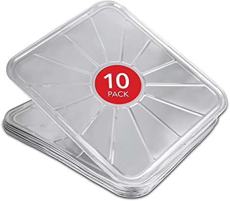 Disposable Foil Oven Liners (10 Pack) Oven Liners for Bottom of Electric Oven and Gas Oven - Reusable Oven Drip Pan Tray for Cooking and Baking - 18.5" x15.5”
