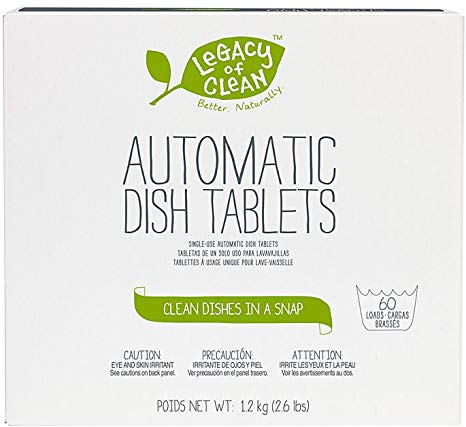 Legacy of Clean Dish Drops Dishwasher Tablets Detergent (60 Tablets)