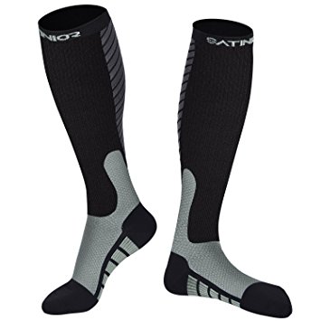 Satinior Compression Socks (10-20mmHg) for Men and Women, Graduated Sport Stockings Fit for Running, Nursing, Flight Travel, Maternity Pregnancy, Boost Stamina, Circulation and Recovery