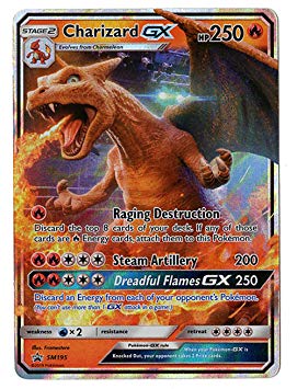 Charizard GX - SM195 - Detective Pikachu Promo Card - Holo FOIL - NM/M - 100% Guaranteed Authentic