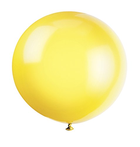 36'' Giant Latex Lemon Yellow Balloons, 6ct