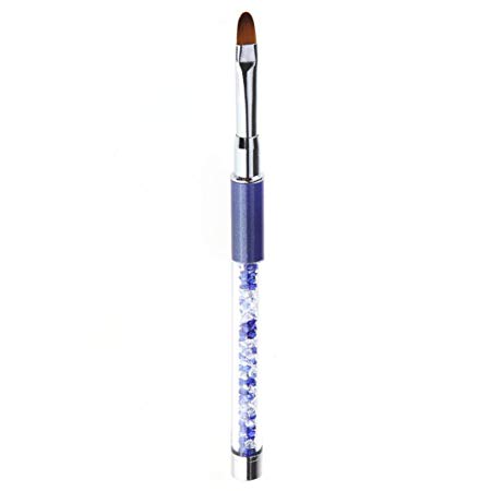 LHWY UV Gel Pen Nail Art Carving Pen Brushes Acrylic Handle Salon Tool (Dark Blue)