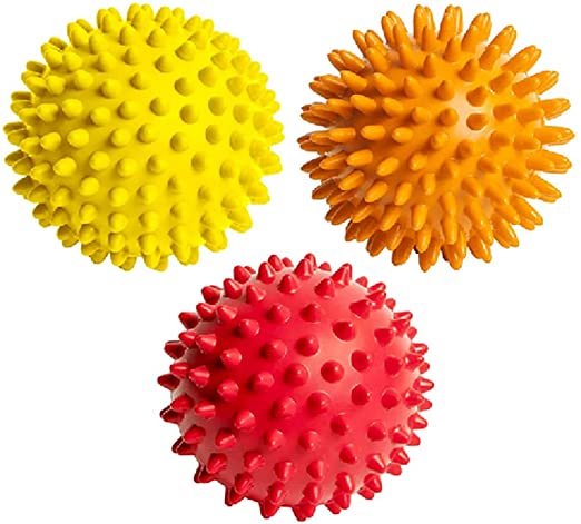 3 Packs Spiky Massage Ball Foot Back Muscle Roller Massager Ball Massagers for Deep Tissue Muscle Recovery Plantar Fasciitis Trigger Point Therapy Relief Heel Foot Arch Pain