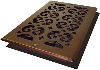 Decor Grates SP610W-RB Scroll Plated Register, 6-Inch by 10-Inch, Rubbed Bronze