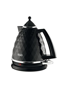 De'Longhi Brillante Faceted Jug Kettle, 3 KW - Black