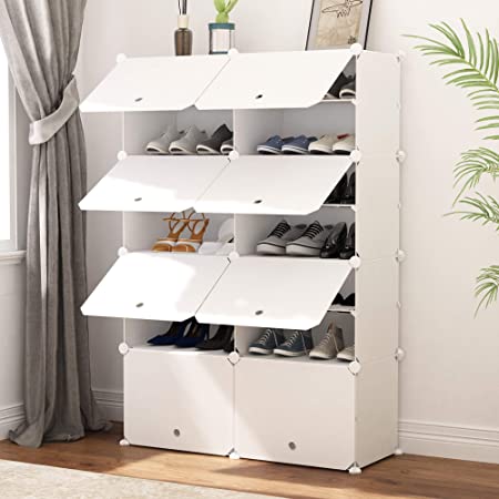 JOISCOPE PREMAG Portable Shoe Storage Organzier Tower,White,Modular Cabinet Shelving for Space Saving,Shoe Rack Shelves for shoes, boots,Slippers(2/7)