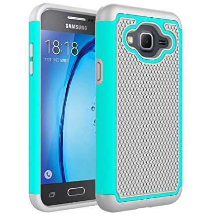 Galaxy J3 Case, Galaxy J3V Case, Asmart Hybrid Dual Layer Armor Defender Phone Case for Samsung Galaxy J3 / J3 V, Galaxy Sol, Amp Prime, Express Prime, Shockproof, Drop Protection (Mint)