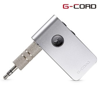 G-Cord® Wireless Bluetooth 4.0 Stereo Audio Music Receiver with Adapter and Audio Cable