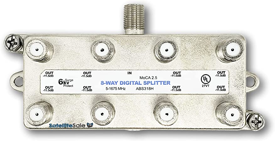 Amphenol 8-Way Digital Splitter MoCA 2.5 ABS318H, Silver