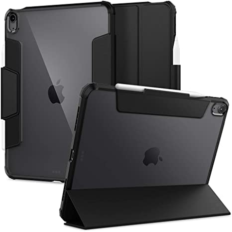 Spigen Ultra Hybrid Pro Designed for iPad Air 4th Generation 10.9 Inch Case with Pencil Holder (2020) - Black