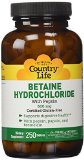 Country Life Betaine Hcl W Pepsin 250 Tablet
