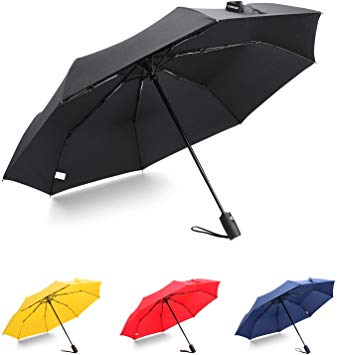 Conor Compact Travel Umbrella with Teflon Coating Auto Open/Close Button for Women Student, Folding Umbrella