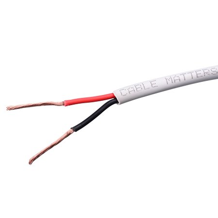 Cable Matters 16 AWG In-Wall Rated (CL2) Oxygen-Free Bare Copper Speaker Cable 100 Feet