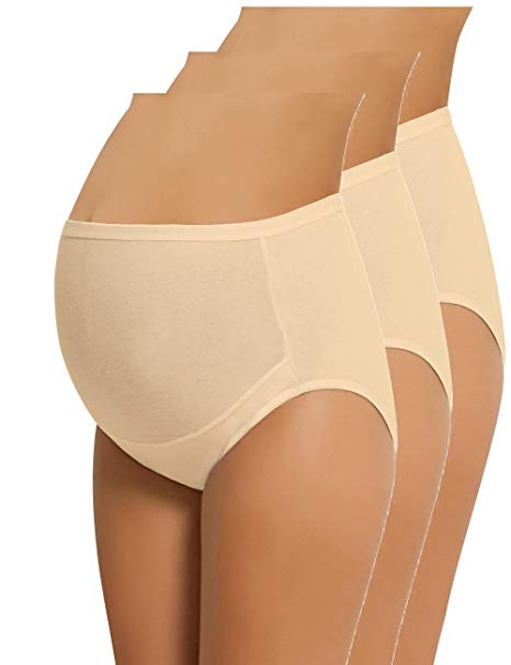 NBB Lingerie 4-Pack Women’s Adjustable 100% Cotton Maternity Underwear HighCut Brief