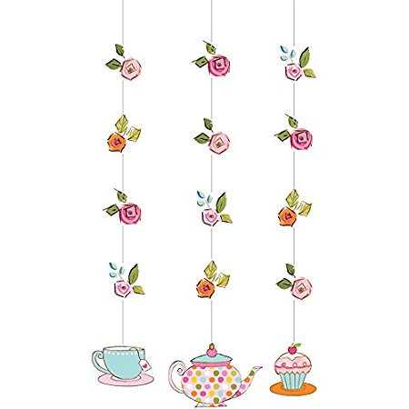 Tea Time Hanging Cutouts Danglers Party Decoration