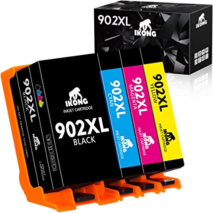 IKONG Remanufactured Replacement for HP 902 Ink Cartridges, 902XL for Officejet Pro 6978 6960 6962 6968 6954 6958 6950 6951 6970 Printers (Black, Cyan, Magenta, Yellow, 4 Color Combo Pack)
