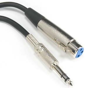 InstallerParts 10 ft XLR 3P Female to 1/4" Stereo Microphone Cable -- Professional Series -- Stage, DJ, Pro, Studio Cable