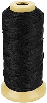 656 Feet Twisted Nylon Line Twine String Cord for Gardening Marking DIY Projects Crafting Masonry (Black, 1mm-656 feet)