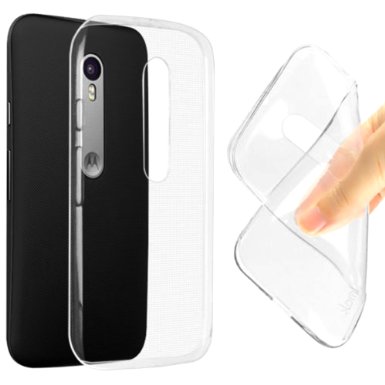 Moto G 3rd Gen 2015 case Invisible Armor Xtreme SLIM CLEAR SOFT Lightweight Shock Absorbing TPU Bumper Back Cover for Moto G 3rd Gen 2015