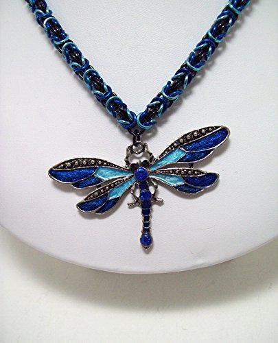 Dragonfly, dragonfly necklace, dragon fly, necklace, chainmaille necklace