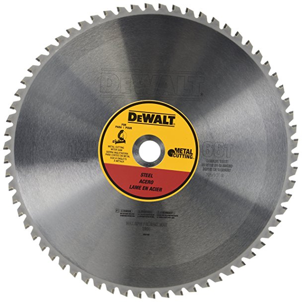 DEWALT DWA7747 66 Teeth Heavy Gauge Ferrous Metal Cutting 1-Inch Arbor, 14-Inch