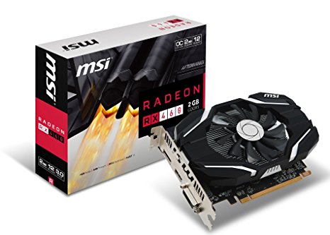 MSI GAMING Radeon RX 460 GDDR5 2GB CrossFire DirectX 12 Graphics Card (RX 460 2G OC)