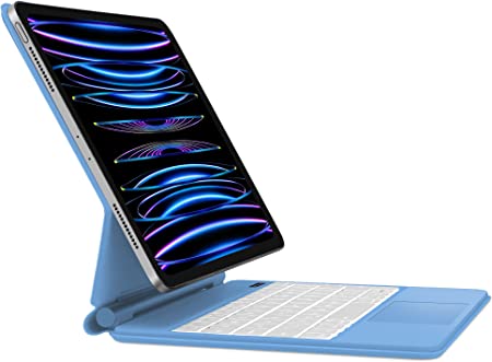 KVAGO Magic Keyboard for iPad Pro 11-inch (4th, 3rd, 2nd and 1st Generation) and iPad Air 5th/ 4th Generation, Multi-Touch Trackpad, Wireless, Backlit, Magic Keyboard Case, Slim Keyboard Cover, Blue