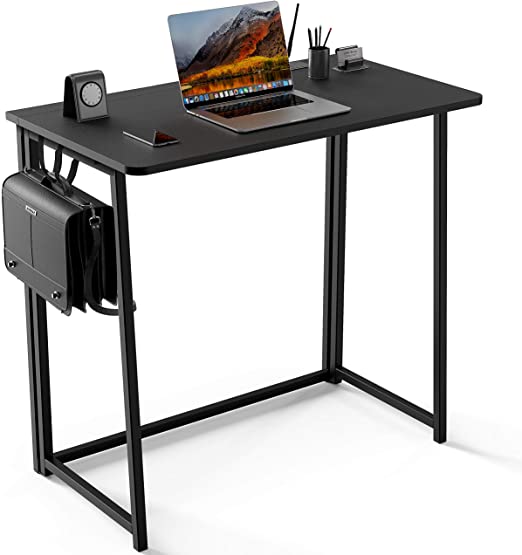 HC-RET 39.37" Foldable Home Office Desk Folding Desk No-Assembly Small Computer Desk.