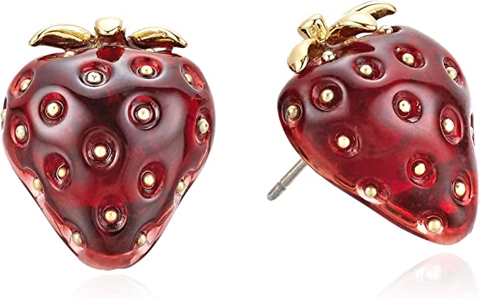 Kate Spade New York Tutti Fruity Strawberry Studs Earrings Red One Size