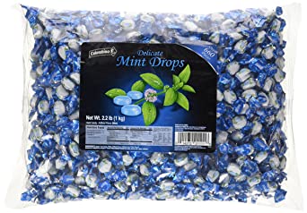 Colombina Delicate Blue Mini Mint Drops, 2.2 Pound, 35.2 Ounce