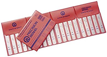 Precision Brand 77750  Stainless Steel Thickness Feeler Gage, 1/2" Width, 5" Length, 20 Blades